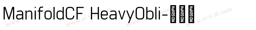 ManifoldCF HeavyObli字体转换 ManifoldCF HeavyObli字体转换